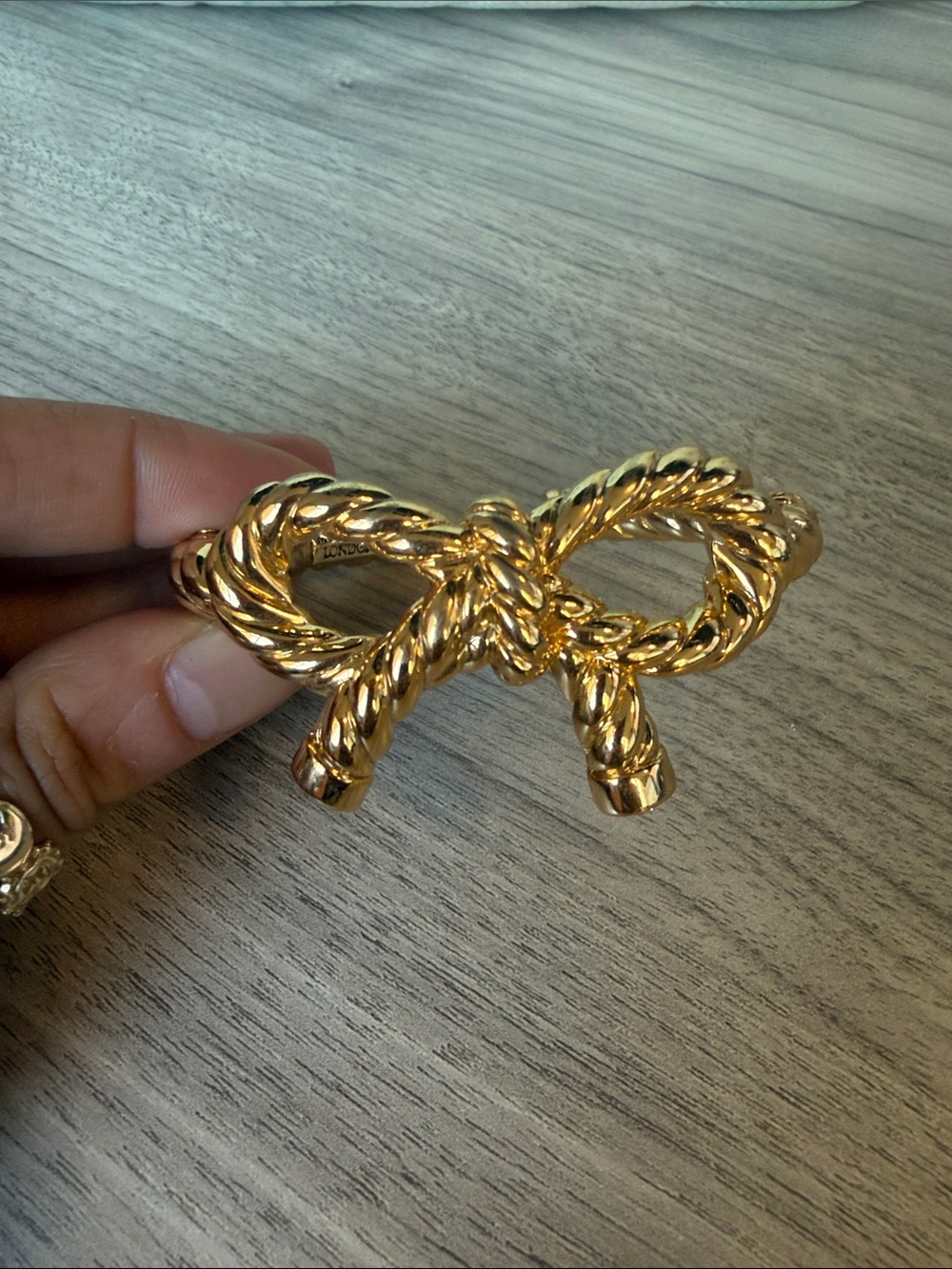 My Flat in London Gold Rope Bow Hair Clip